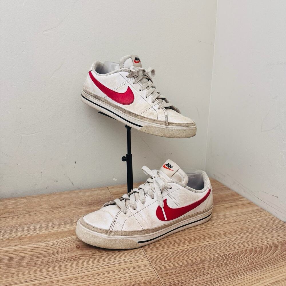 Nike Court Legacy Next Nature White And Red Sneakers Men’s Size 8